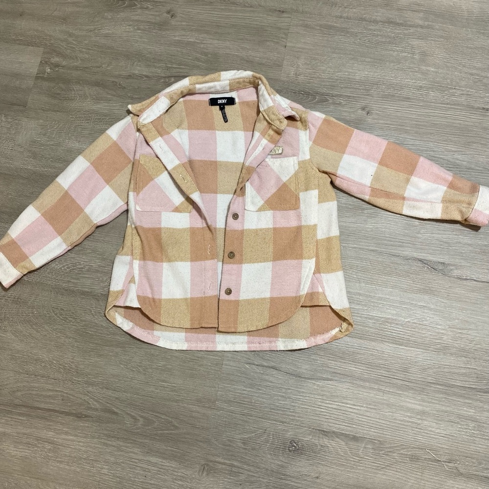 Zara Pink and Tan Checkered Shirt